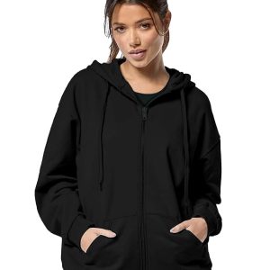 fit Hooded Zipper Jacket
