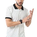 Striped Branded Polo T-Shirt 